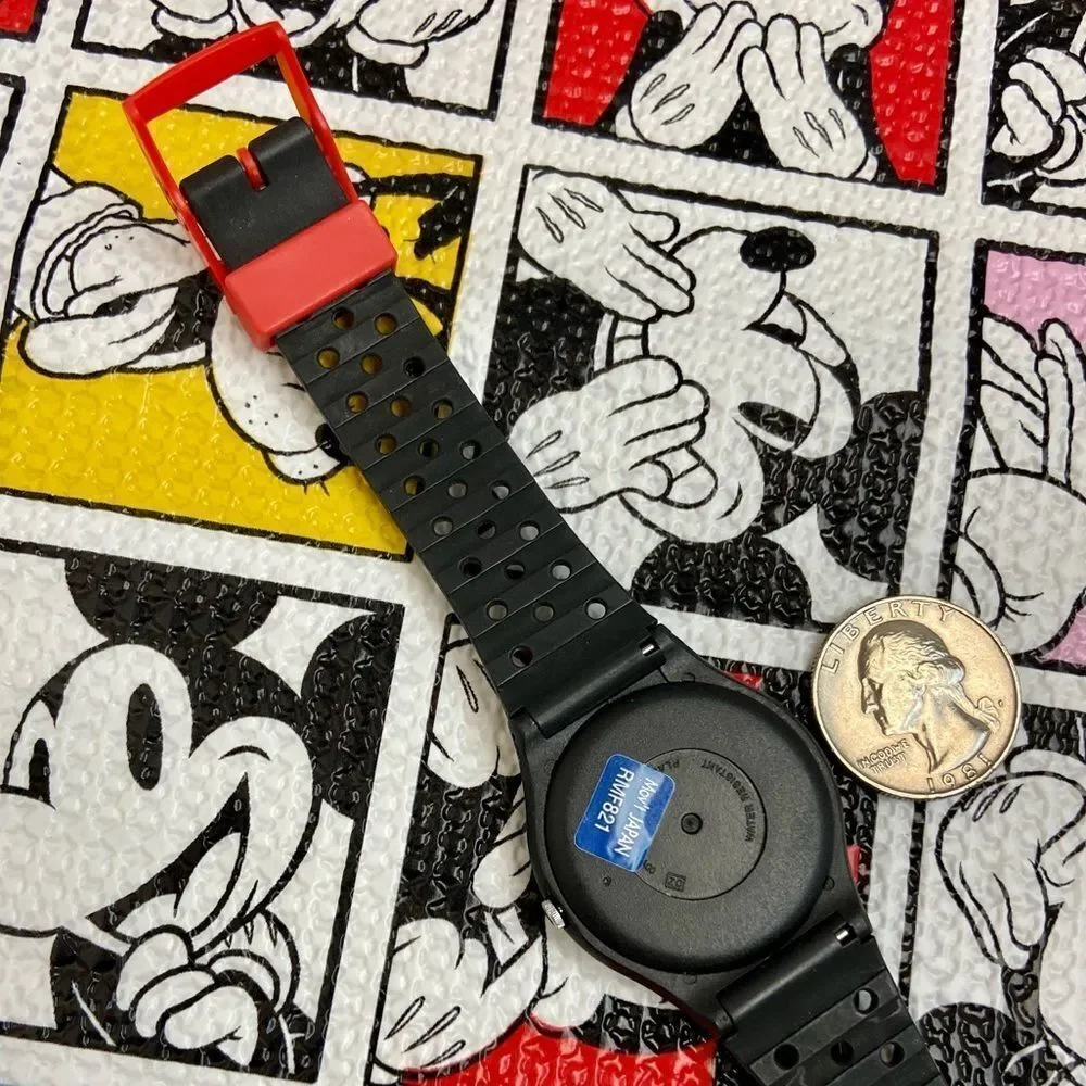 Vintage Disney X Lorus by Seiko Running Mickey Mouse Glow in the Dark Watch